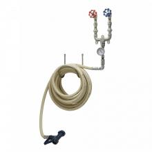 T&S Brass B-1451-01 - Washdown Station, Hot and Cold Water, Thermometer, Mixing Valve 3/4'' NPT Inlets, 50&apo