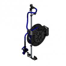 T&S Brass B-1480 - 1/2'' Hose Reel System: 8'' Base Faucet, Control Valve, Risers, VB, HW Hose, R