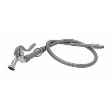 T&S Brass B-2137 - Angle Spray Valve with 50'' Flexible Stainless Steel Hose, 3/8'' NPT Male Inle