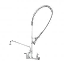 T&S Brass B-2187-01 - Pre-Rinse Unit: 8'' Wall Mount, Add-On Faucet w/ 14'' Swing Nozzle, B-0044-H &