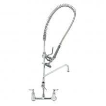 T&S Brass B-2278-ADF - Pre-Rinse Unit: 8'' Wall Mount, Lever Handles, Add-on-Fct, B-0107 Spray Valve