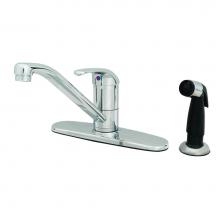 T&S Brass B-2730 - Single Lever Faucet, 48'' Sidespray, 9'' Spout, Swivel Base, Flex Supplies, 10