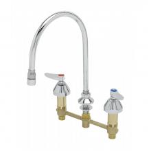 T&S Brass B-2852 - Lav Faucet, Concealed Bdy, 8'' Centers, Comp Cart, Lever Handles, Swivel Gooseneck, 2.2