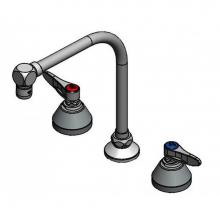 T&S Brass B-2858 - Lavatory Faucet, 8'' Concealed Body, High-Arc Gooseneck & 2.2 gpm Aerator, Lever Han