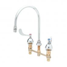 T&S Brass B-2862-VF22 - Medical Faucet, 8'' Centers, Swivel Gooseneck, VR 2.2 GPM Non-Aerated, Eternas, 4'&