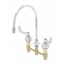 T&S Brass B-2862-WS - Medical Faucet, 8'' Centers, Swivel Gooseneck, 1.5 GPM Aerator, 4'' Wrist Acti