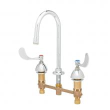 T&S Brass B-2865-04-122X - 8'' Medical Faucet, Deck Mount, Rigid/Swivel GN w/ 2.2 GPM Aerator, 4'' Wrist