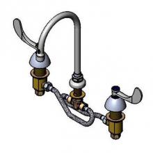 T&S Brass B-2865-05-XA-CR - Medical Faucet, 12'' Flex Lines, Ceramas, Swivel Gooseneck, 2.2 GPM Aerator, 4'&apo
