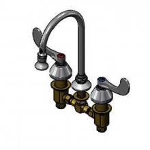 T&S Brass B-2865-06CR - Medical Faucet, 6'' Deck Mount, Ceramas, Rigid/Swivel GN w/ Rosespray, 4'' Wri