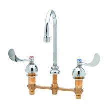 T&S Brass B-2866-05 - Medical Faucet, 8'' Centers, Swivel/Rigid GN, Non-Splash Aerator, 4'' Wrist Ac