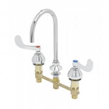 T&S Brass B-2866-05FC05 - Concealed Widespread Faucet, 8'' Centers, 133XP-F05 Swivel Gooseneck, 0.5 GPM Flow Contr