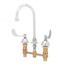 T&S Brass B-2866-QT-21VR - Medical Faucet, 8'' c/c, 1/4 Turn Eternas, Swivel Gooseneck, B-0199-21-VRF Aerator