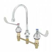 T&S Brass B-2866-VF05 - Easyinstall Concealed Widespread w/ Eterna, 6'' Handles & Swivel Gn w/ 0.5 Gpm Vanda