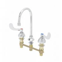 T&S Brass B-2867-04 - Medical Faucet, Deck Mount, Concealed Body, Rigid/Swivel Gooseneck, Wrist Action Handles