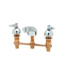 T&S Brass B-2990-F05 - Easyinstall Concealed Widespread w/ Eterna, Levers, & Lavatory Spout w/ 0.5 Gpm Non-Aerated Sp