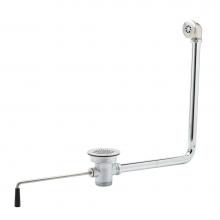 T&S Brass B-3940-01-XS - Waste Drain Valve, Short Twist Handle, 3'' x 2'', Overflow Tube & 1-1/2&ap