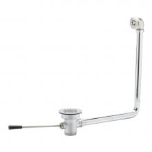 T&S Brass B-3970-01-XS - Waste Drain Valve, Short Lever Handle, 3-1/2'' x 2'' w/ Overflow & 1-1/2&a