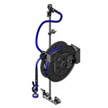 T&S Brass B-7142-U01XS1E - Hose Reel Assembly, Open SS Reel, 3/8'' x 50' Hose, Exposed Piping and Accessories