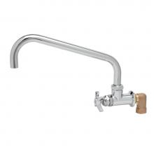 T&S Brass BF-0299-10 - Single Wall Mount Big-Flo Faucet, 10'' Swing Nozzle, 00LL Street Elbow