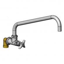 T&S Brass BF-0299-16 - Single Wall Mount Big-Flo Faucet, 16'' Swing Nozzle, 00LL Street Elbow