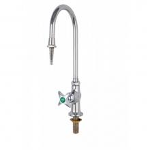 T&S Brass BL-5850-01TL-CW - Lab Faucet, Tin-Lined, Single Temp, Eterna, 4-Arm Handle, Swivel/Rigid Gooseneck