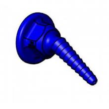 T&S Brass BL-9550-01BLU - Plastic Panel Flange & Angled Serrated Tip, Blue (3/8'' NPT Female Inlet) '&apo