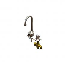 T&S Brass EC-3100-SMT4 - ChekPoint Elec Faucet, Deck Mt, GN, Side Mt TMV, 4'' C-C Deck Plate