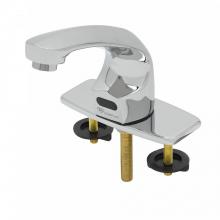 T&S Brass EC-3102-4DP - ChekPoint Electronic Faucet, Deck Mount, Single Hole Spout, AC/DC Module, 4'' Deck Plate