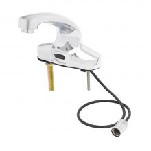 T&S Brass EC-3104-LMV - ChekPoint Electronic Faucet, 4'' Deck Mount, Cast Spout, Less Mixing Valve (Two-Hole Ins