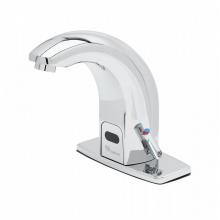 T&S Brass EC-3142-4DP - ChekPoint Above-Deck Electronic Faucet, 4'' Deck Plate, Contemporary Spout, 2.2 GPM Aera