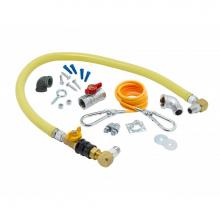 T&S Brass HG-4D-48GS-K - 3/4'' x 48'' Gas Hose, Quick-Disconnect Valve (QDV), SwiveLinks, Gas Elbows &a