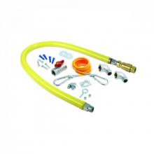 T&S Brass HG-4D-48K - Gas Hose w/Quick Disconnect, 3/4'' NPT, 48'' Long, Includes Installation Kit