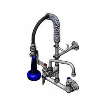 T&S Brass MPR-8WLN-08-CRS - Mini-PRU: 8'' Wall Mount, B-0108 & Swivel, 8'' Swing Nozzle, Ceramas, Leve