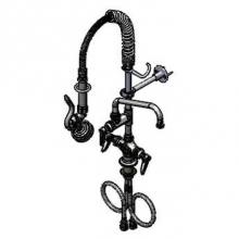 T&S Brass MPX-2DLN-08 - Mini-Pre-Rinse unit w/ B-0107-035, 8'' Swivel Nozzle, Lever Handles & Wall Bracket