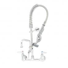 T&S Brass MPX-8WCN-08-CR - Mini-PRU: 8'' Wall Mount Faucet, 8'' Swing Nozzle, Ceramas, B-0107-035, Club H