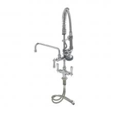 T&S Brass MPZ-2DCN-08-CR - Mini-PRU: B-0113 Style Base Faucet w/ B-0107, 8'' Swing Nozzle, Ceramas, & Club Hand