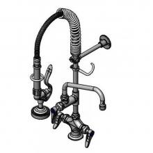 T&S Brass MPZ-2DLN-08-CRF - Mini-PRU: B-0113 Style w/ B-0107, 8'' Swing Nozzle, Cerama, Lever Handles, Swivel Coupli