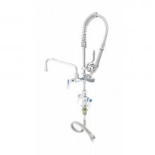 T&S Brass MPZ-2DLN-08-CR - Mini-PRU: B-0113 Style w/ B-0107, 8'' Swing Nozzle, Cerama Cartridges, Lever Handles