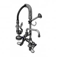 T&S Brass MPZ-2DWN-08 - Mini-Pre-Rinse unit w/ B-0107, 8'' Swivel Nozzle, Wrist Handles & Eternas