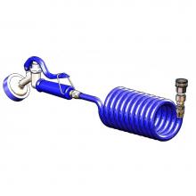 T&S Brass PG-35AV-CH01 - Pet Groom Aluminum Angled Spray Valve, Coiled Hose, Adapter for Male Garden Hose Thread