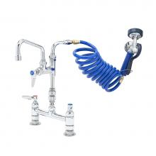 T&S Brass PG-8DSAV-06 - Pet Groom: Deck Mnt, Vb, B-155, 034A, 6'' Swing Nozzle, Alum Spray