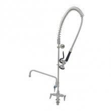 T&S Brass S-0113-A12-BY - EverSteel PRU w/ Single Hole Mixing Faucet, Quarter-Turn SS Eterna w/ Spring Checks, SS Lever Hand