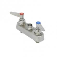 T&S Brass S-1110-LN - 4'' Stainless Steel Deck Mount Workboard Faucet Less Nozzle with Stainless Steel Lever H