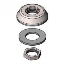 T&S Brass S016783-30 - Adjustable Stainless Steel Slip Deck Flange with Delrin Washer and Stainless Steel Hex Nut
