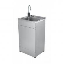 T&S Brass TPS1020-E3130V5 - Portable Sink w/ Electronic Faucet EC-3130-ST-VF05 & 5 Gallon Plastic Container