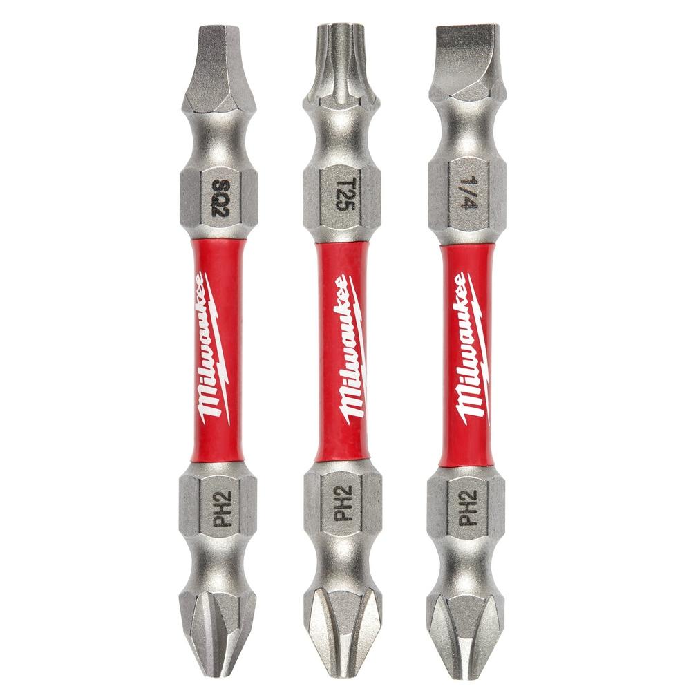 SHOCKWAVE Impact Duty™ PH2/SQ2/T25 Double Ended Bits 3PC