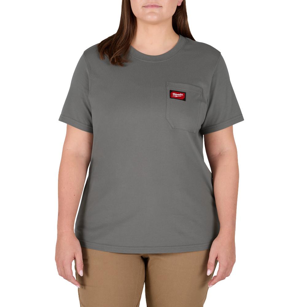 Women&#39;s GRIDIRON™Pocket T-Shirt - Short Sleeve Gray XS