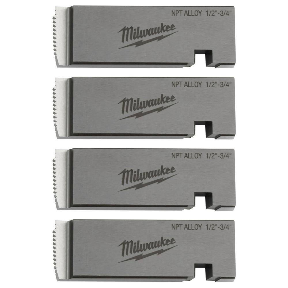 Milwaukee® 1/2&#34;-3/4&#34; ALLOY NPT Universal Pipe Threading Dies