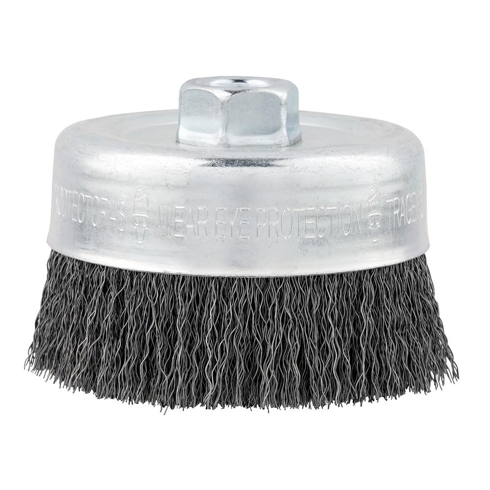 4 in. Carbon Steel Crimped Wire Cup Brush