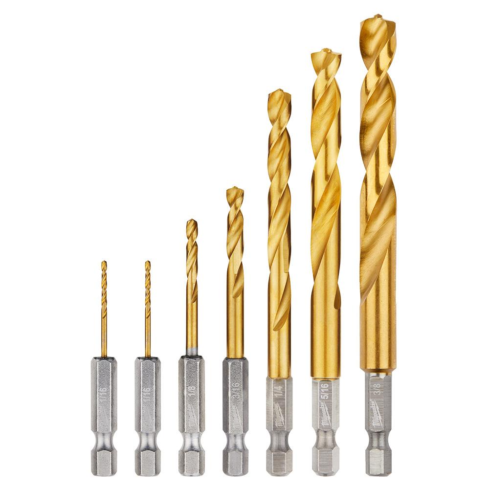 SHOCKWAVE™ RED HELIX™ Titanium Drill Bit Set - 7pc